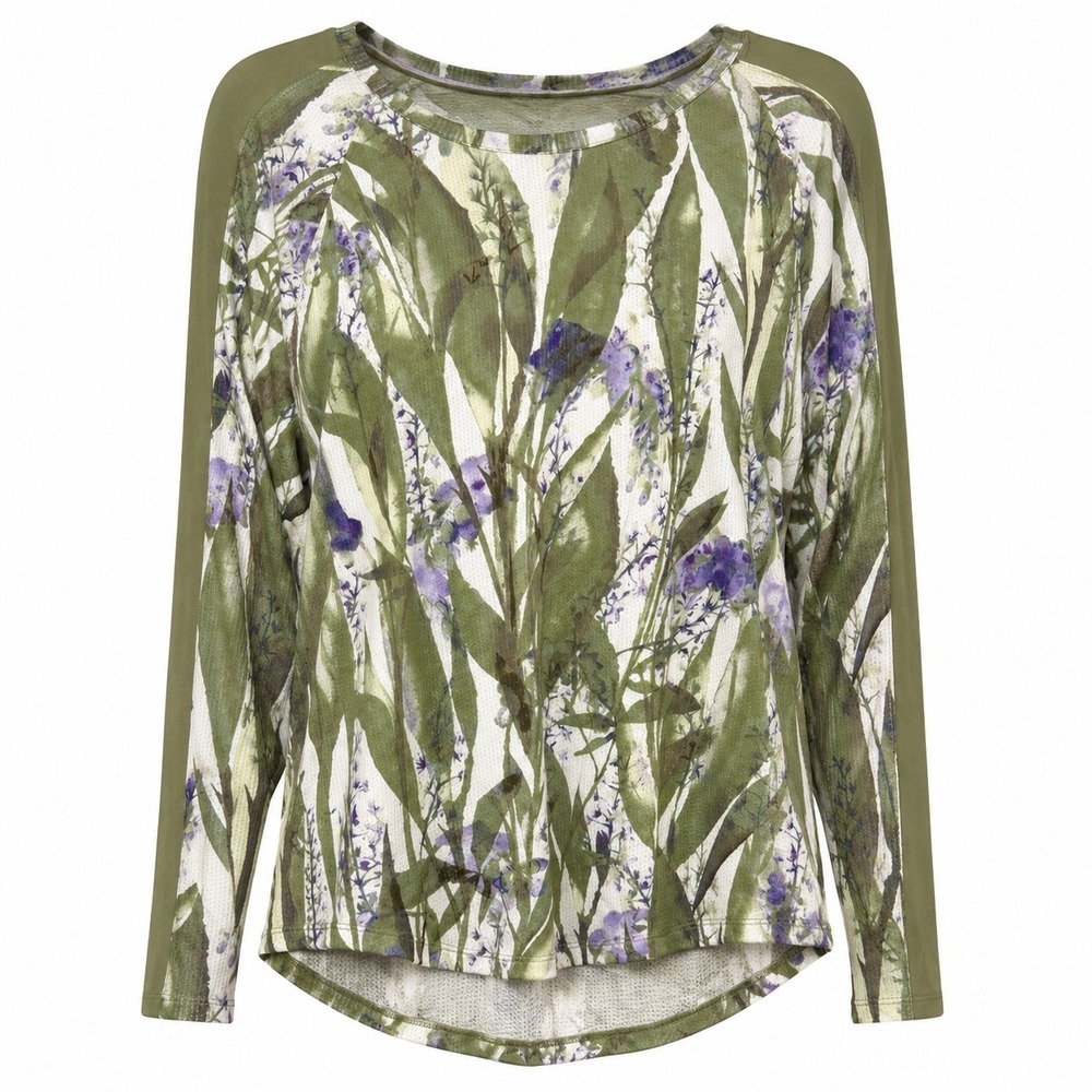 Chicos Size 4 Cottagecore Nature Floral Pointelle Knit Top Women XXL Boho